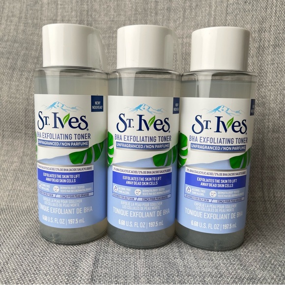St Ives BHA Exfoliating Facial Toner 6.68 oz/196.5 ml Fragrance-Free Oily Skin